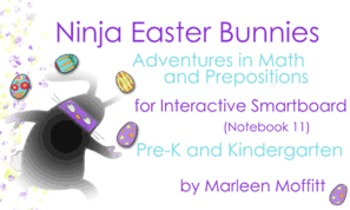 Preview of Ninja Easter Bunnies for Interactive SmartBoard (Notebook 11)