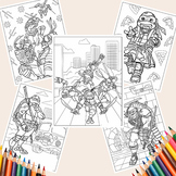Ninja Friends - TMNT Turtles Coloring Pages - The Crayon Crowd