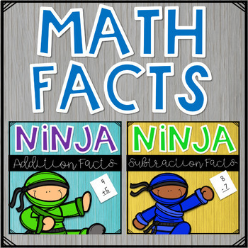 ninja math facts bundle addition and subtraction mastery