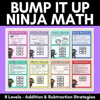 Preview of Ninja Maths Bump It Up Wall | Editable