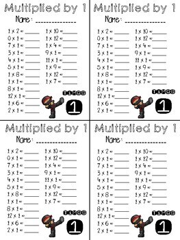 ninja minute multiplication and division fact fluency program tpt