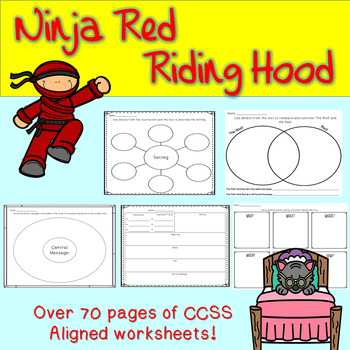 Preview of Ninja Red Riding Hood- Twisted Fairy Tale Book Companion Pack