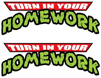 Preview of Ninja Turtle Homewrok tray labels