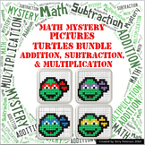 Ninja Turtles Math Mystery Pictures BUNDLE Addition Subtra