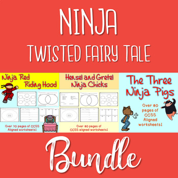 Preview of Ninja Twisted Fairy Tales Bundle - Resources for 3 Stories Included