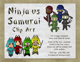 Ninja and Samurai Clip Art