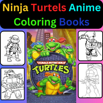 Preview of Ninja turtels anime coloring books 2024