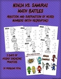 Ninja vs Samurai Math Battles - Add. and Sub. of Mixed Num
