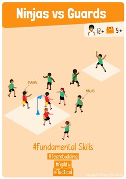 Preview of Ninjas vs Guards - PE Fundamental Skills Game for Elementary School