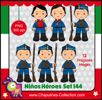 Preview of Niños Héroes clipart, imágenes de cuerpo completo - Boy heroes clipart Set 144