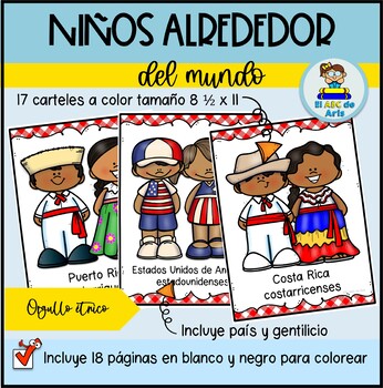 Preview of Niños alrededor del mundo | Carteles | Children Around the World in Spanish