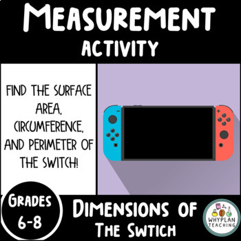 Preview of Math Measurement Activity Of Surface Area, Circumference, and Perimeter