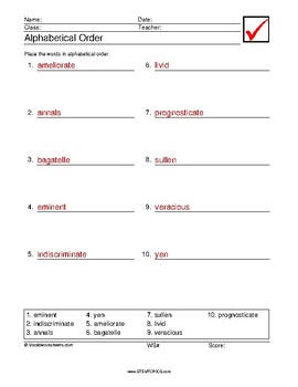 ninth grade vocabulary worksheets by stemtopics tpt