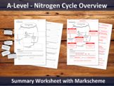Nitrogen Cycle Overview - Worksheet and Markscheme