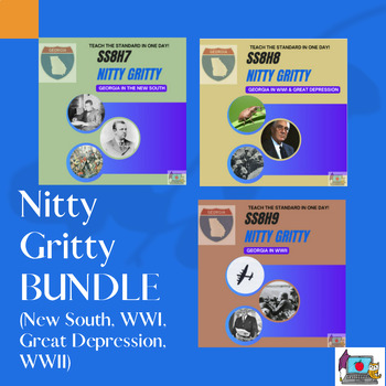 Preview of Mini Lecture Bundle: Georgia New South, WWI, Great Depression, WWII Nitty Gritty