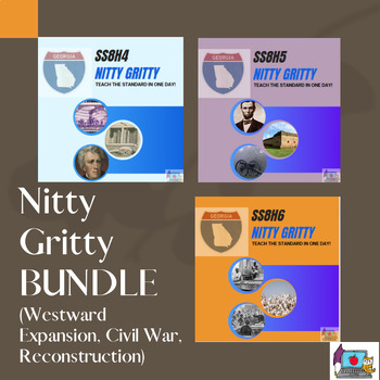 Preview of Nitty Gritty Bundle: Westward Expansion, Civil War, Reconstruction Lecture