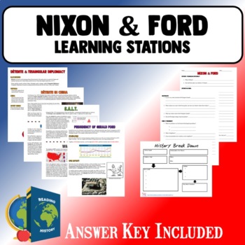 Preview of Watergate, Detente, Nixon & Ford Learning Stations