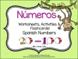 Números, Spanish Numbers 20-100 worksheets & flashcards / 