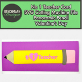 No 1 Teacher Card SVG Cutting Machine File Panoramic Penci