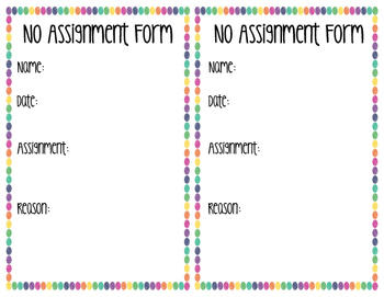 meaning of no assignment