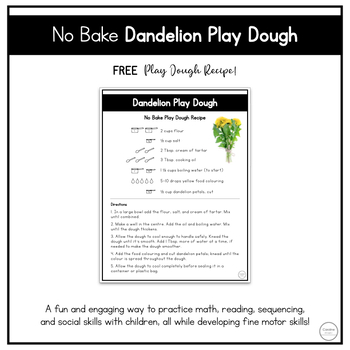 Preview of No Bake Dandelion Play Dough Recipe