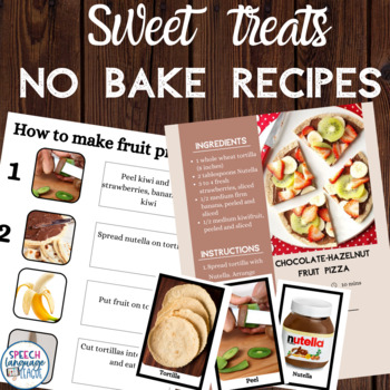 Preview of No Bake Visual Dessert Treat Recipes for Mixed Groups in Speech Therapy