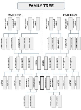 Plain family tree template (genetic relationship version) by Ian Finnesey