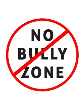 No Bully Zone Poster by So Smart | TPT