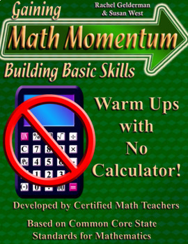 Preview of Math No Calculator Exercises - Mental Math Warm-Ups - Spiral Review Bell Ringers