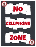 No Cellphone Zone Sign