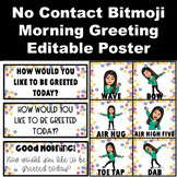 No Contact Bitmoji Morning Greeting Editable Poster