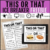 This or That Game Ice Breaker Activity