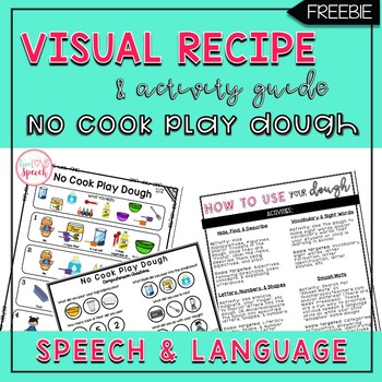 Preview of No-Cook Dough Visual Recipe & Activity Guide {FREEBIE}