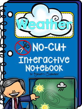 Preview of No-Cut Interactive Notebook {Weather}