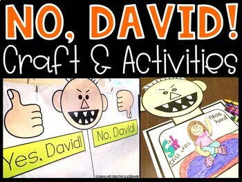 Preview of No David Activities, Craft, Anchor Chart & Writing | David Goes to School