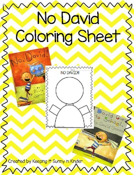 No David Coloring by Keeping it Sunny in Kinder | TpT