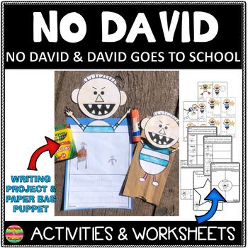 Preview of No David, David Goes to School Activities and Worksheets