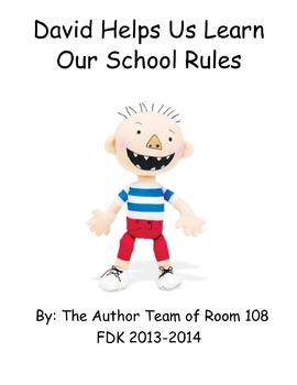 Preview of No David! - David helps us learn our school rules class book