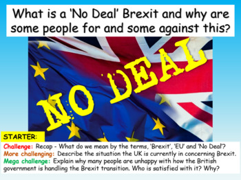 Preview of No Deal Brexit? Powerpoint and Activities