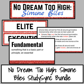Preview of No Dream Too High: Simone Biles StudySync Bundle