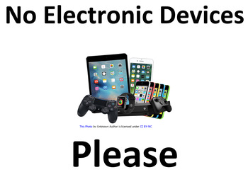 Preview of No Electronic Devices/Cell Phones During Testing (STAAR, EOC, LOCAL)