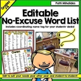 No Excuse Word List a desk top reference or mini word wall