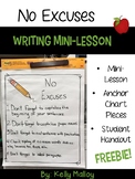 No Excuses Writing Mini-Lesson Freebie