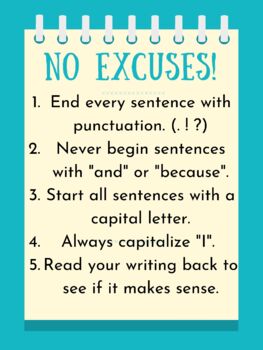 excuses poster