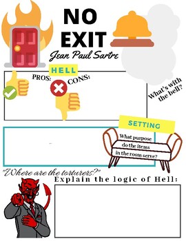 Preview of No Exit by Sartre Student Workbook Active Notetaker