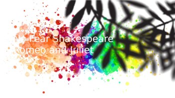 Preview of No Fear Shakespeare: Romeo and Juliet (Characters, Prologue, and Act One)
