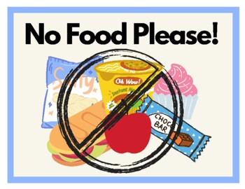 Preview of No Food Please! Sign