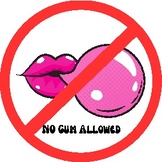No Gum Allowed Poster for the Music Room