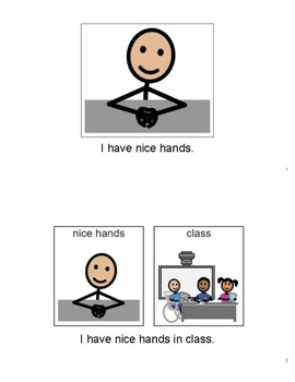 Preview of Social Story: Nice Hands/ No Hit