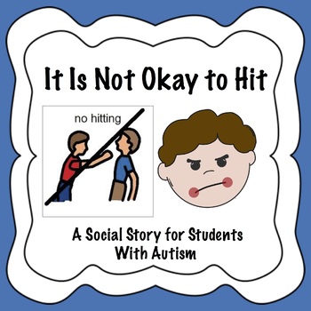 No Hitting Social Story for Student with Autism and 
